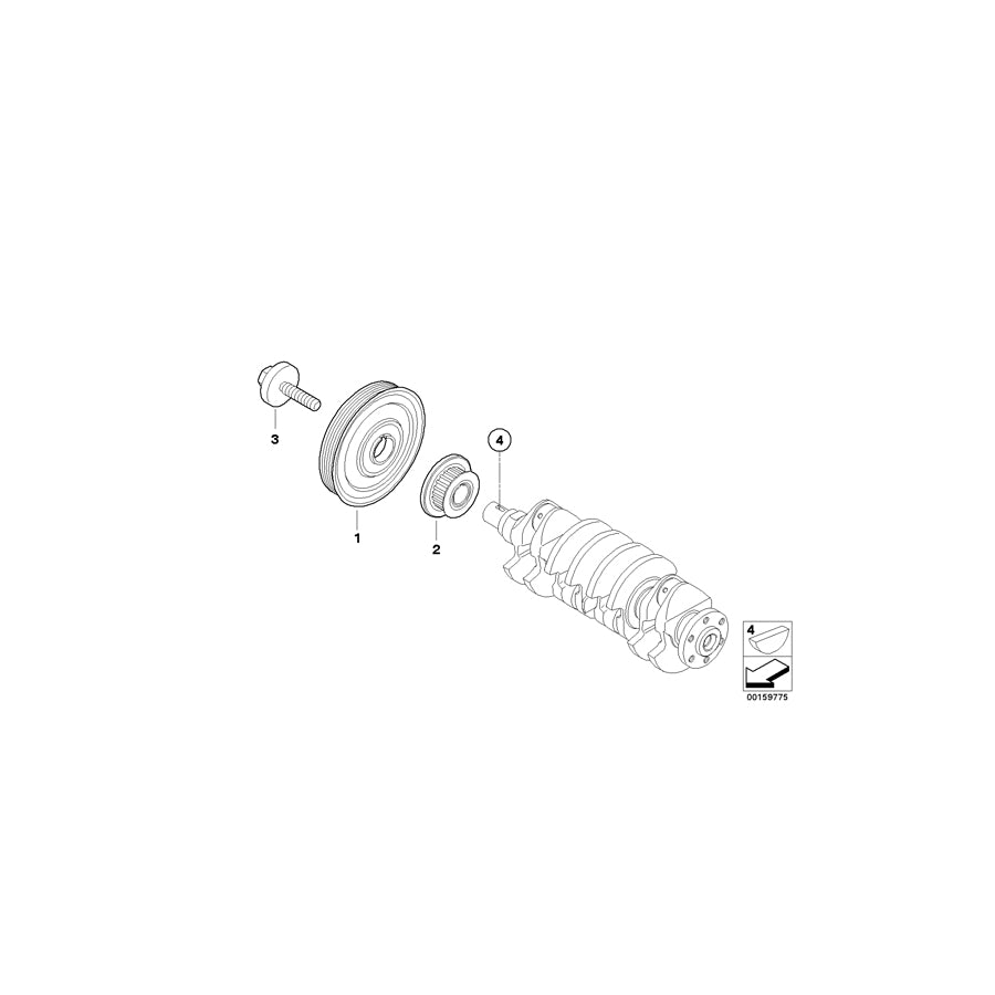 Genuine BMW 11217805950 R56 Woodruff Key 18,5X6 (Inc. One D & Cooper D) | ML Performance US Car Parts