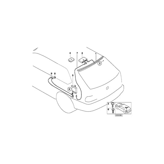 Genuine BMW 61126900956 E46 Antenna Cable Diversity 1980MM (Inc. 330xd, 328i & 320d) | ML Performance US Car Parts