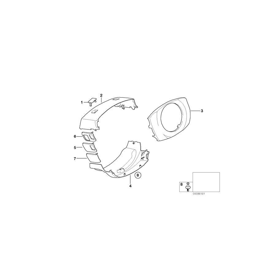 Genuine BMW 61316911558 E66 E67 E65 Trim Panel Finisher LHD DUNKELBEIGE (Inc. 745LiS, 745d & 730i) | ML Performance US Car Parts