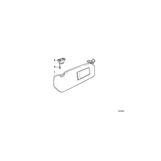 Genuine BMW 51168173474 E36 Sun Visor With Mirror-Covering Right HELLBEIGE (Inc. 320i, 318tds & 318is) | ML Performance US Car Parts