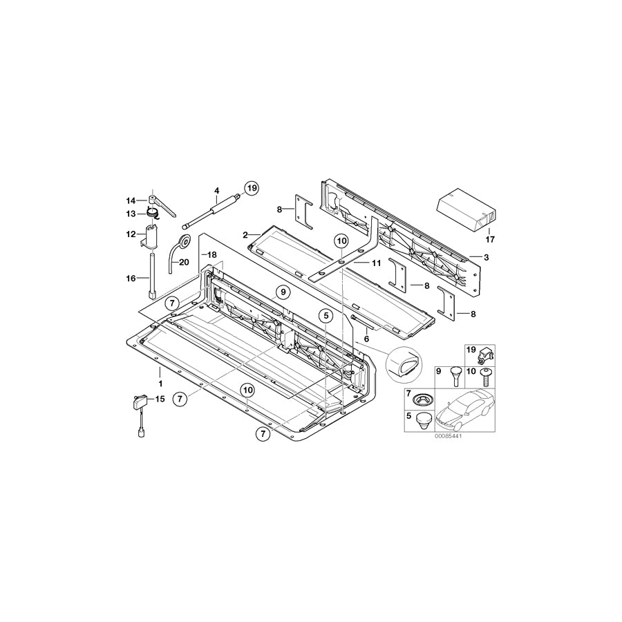 Genuine BMW 54318236839 E46 E64 Handle (Inc. 325Ci, 318Ci & 645Ci) | ML Performance US Car Parts