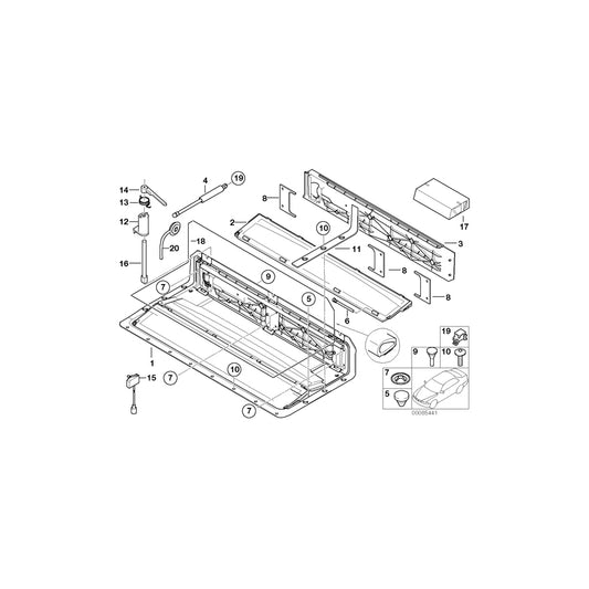 Genuine BMW 54318236839 E46 E64 Handle (Inc. 325Ci, 318Ci & 645Ci) | ML Performance US Car Parts