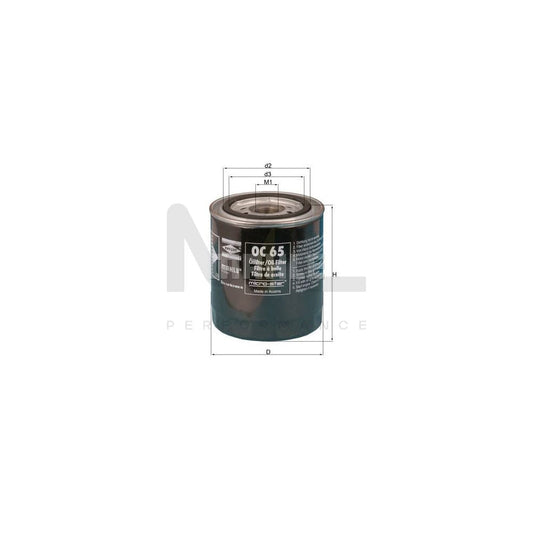 MAHLE ORIGINAL OC 65 Oil Filter Spin-on Filter, with one anti-return valve | ML Performance Car Parts