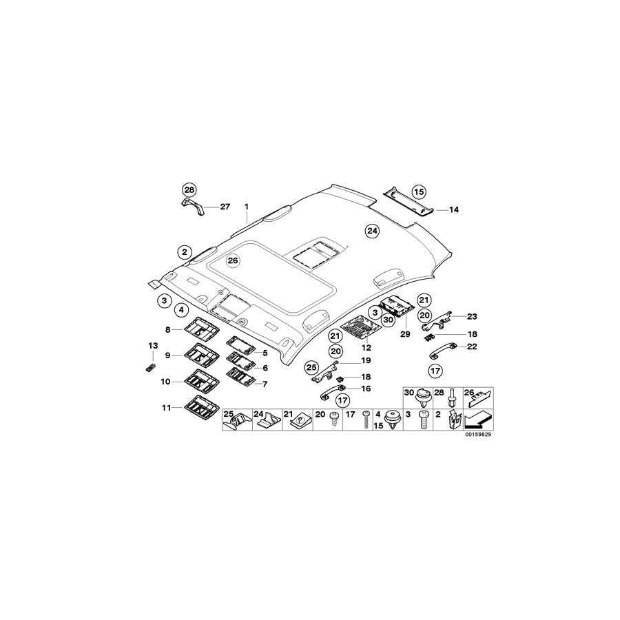 Genuine BMW 51446987157 E60 E60 Cover F Ultrasonic Burglar Alarm CREAMBEIGE (Inc. 530xd, 523i & 520i) | ML Performance US Car Parts