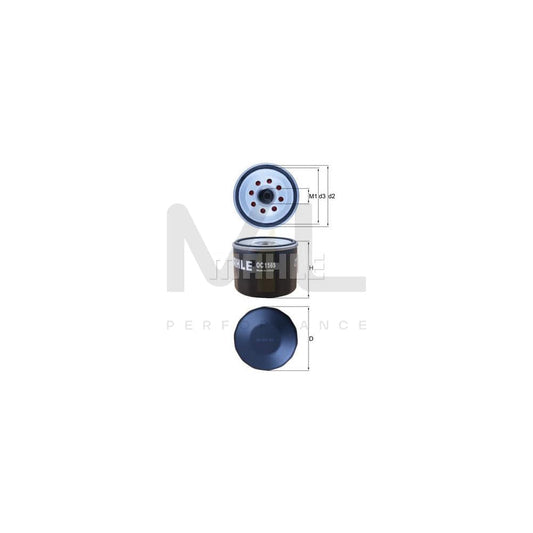 MAHLE ORIGINAL OC 1565 Oil Filter Spin-on Filter, with one anti-return valve | ML Performance Car Parts