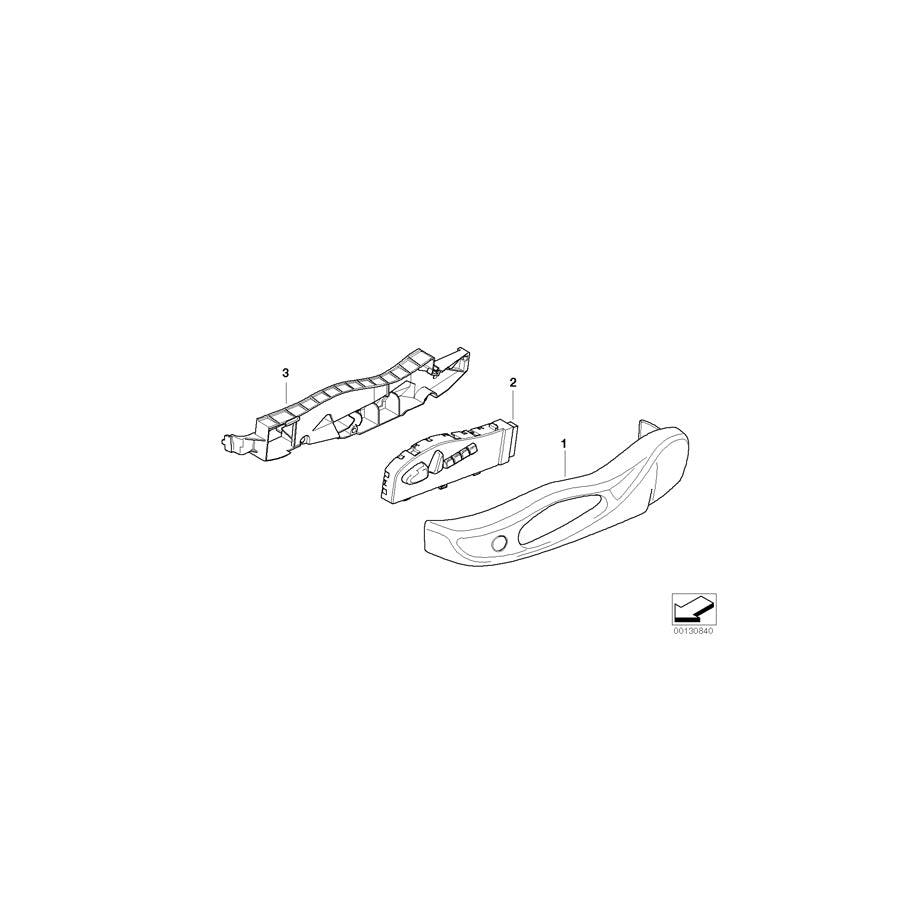 Genuine BMW 52108031154 E63 E63 Trim, Seat Outer Right SCHWARZ (Inc. 630i, 635d & 650i) | ML Performance US Car Parts