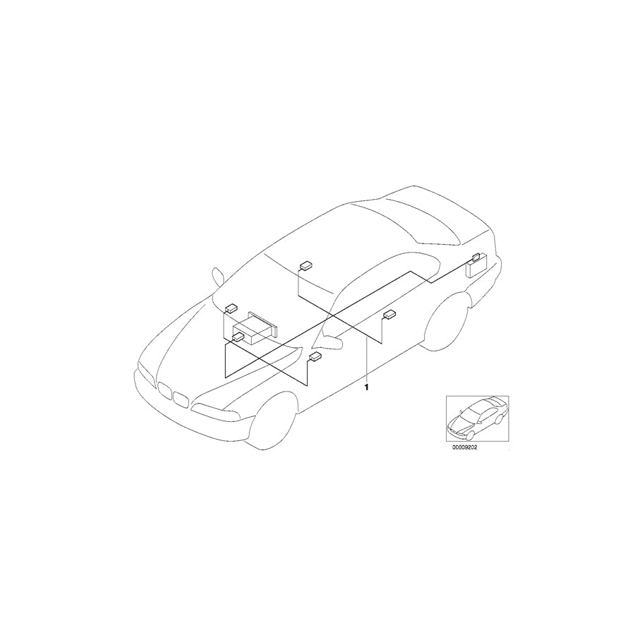Genuine BMW 61126907865 E39 Audio Wiring Harness Hifi (Inc. 540iP, 525d & 528i) | ML Performance US Car Parts