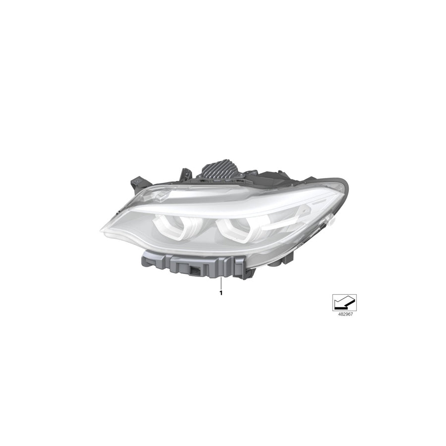 Genuine BMW 63117469788 F23 F22 F87 Headlight, Led, Ahl, High, Right (Inc. 230iX, M2 Competition & M2) | ML Performance US Car Parts