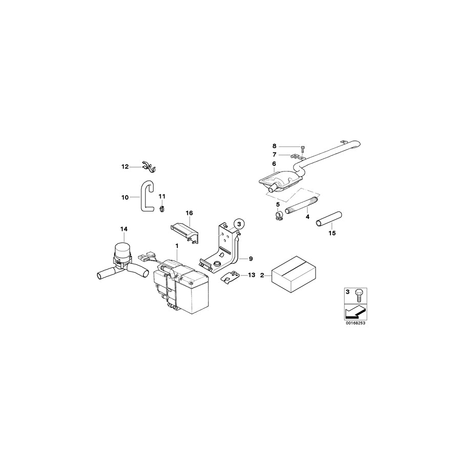 Genuine BMW 64126912028 E39 Additional Heater (Inc. 530d, 520d & 525d) | ML Performance US Car Parts