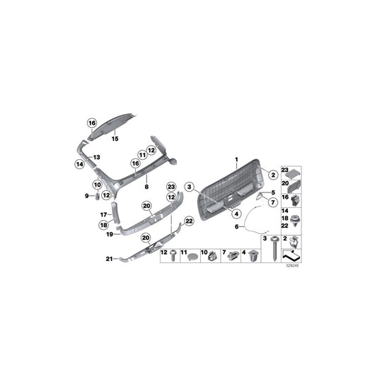 Genuine BMW 51497347360 F07 Covering Cap EVERESTGRAU (Inc. 520d, 535d & 528i) | ML Performance US Car Parts