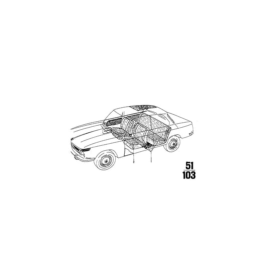 Genuine BMW 51921822085 E23 E24 E12 Upholstery Cloth VELOURS SCHWARZ (Inc. 3.0SBav, 1502 & 1602) | ML Performance US Car Parts