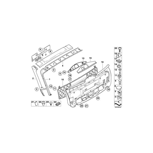 Genuine BMW 51497171039 E61 E61 Cover, Rear Light, Trunk Lid GRAU (Inc. M5, 530xd & 525xi) | ML Performance US Car Parts