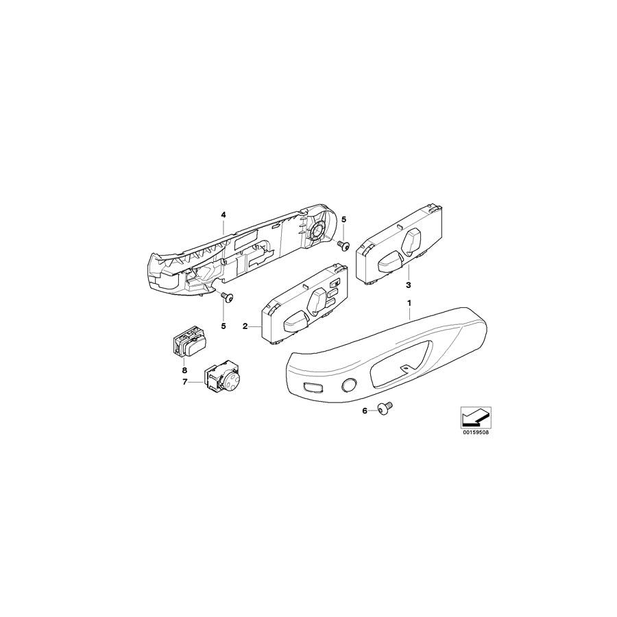 Genuine BMW 52106988160 E93 E93 Support F Right Seat Adjustment (Inc. 330d, 318i & 335i) | ML Performance US Car Parts