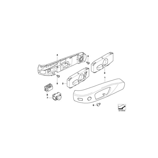 Genuine BMW 52106988160 E93 E93 Support F Right Seat Adjustment (Inc. 330d, 318i & 335i) | ML Performance US Car Parts