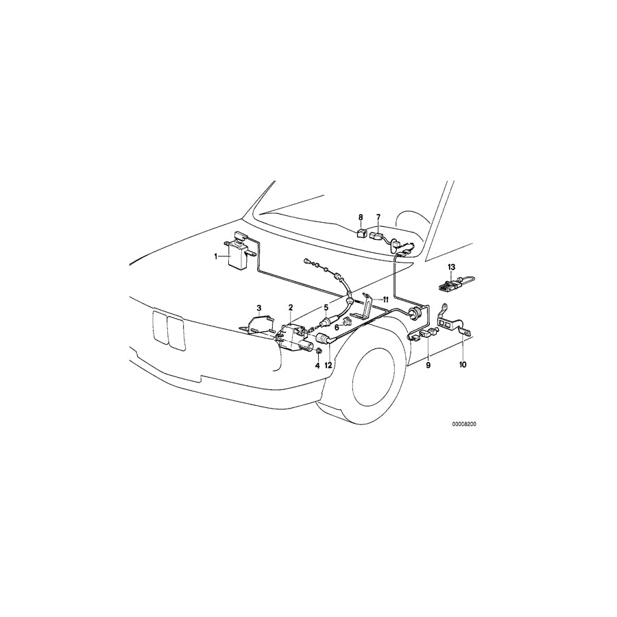 Genuine BMW 65711384730 E34 E32 Bracket F Bowden Cable (Inc. 530i, 735iL & 730iL) | ML Performance US Car Parts