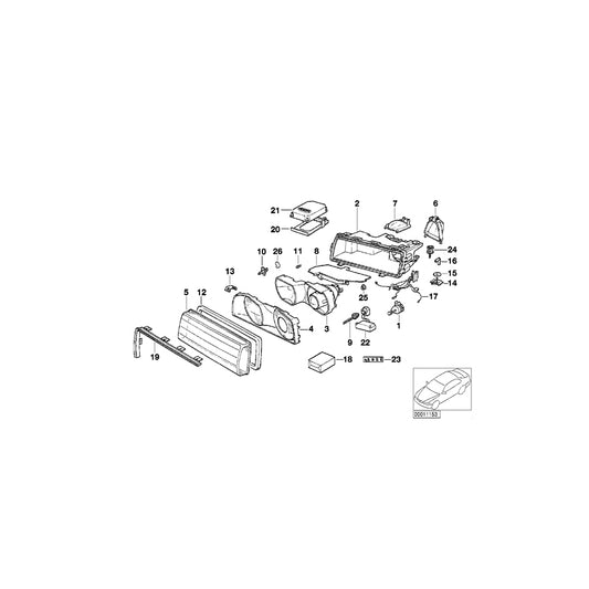 Genuine BMW 63128379644 E38 Supporting Ring F Xenon Light Bulb (Inc. 740iL, 750iLS & 725tds) | ML Performance US Car Parts
