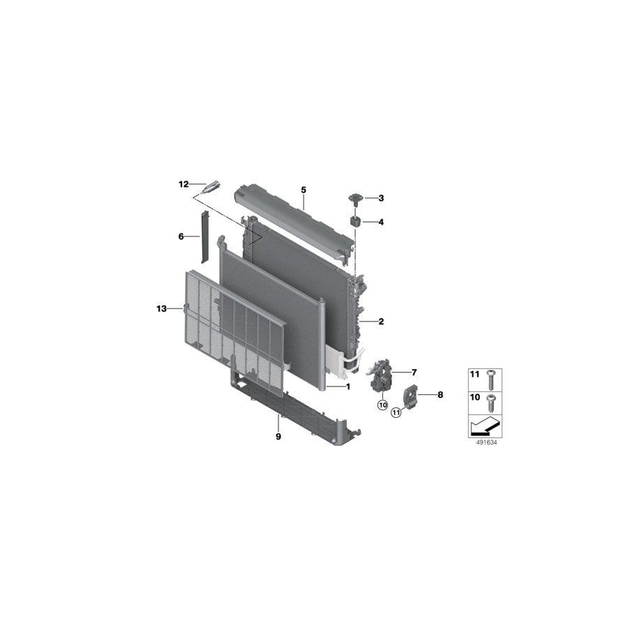 Genuine BMW 17119425862 G30 G31 G11 Radiator (Inc. 745Le, 530i & 730Li) | ML Performance US Car Parts