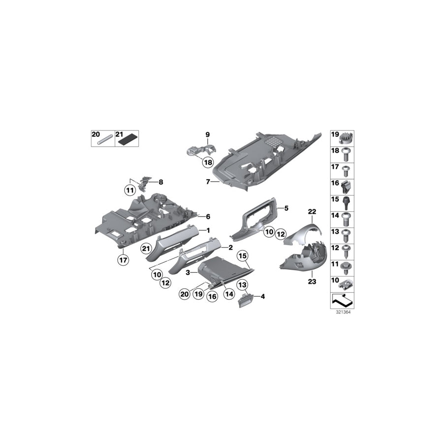 Genuine BMW 51459172519 F02 F01 F03 Grip, Fold-Out Bin OYSTER (Inc. 750Li, 750LiS & 750dX) | ML Performance US Car Parts
