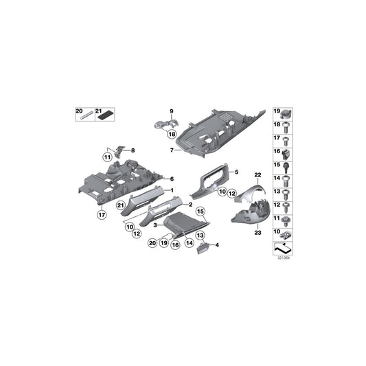 Genuine BMW 51459172519 F02 F01 F03 Grip, Fold-Out Bin OYSTER (Inc. 750Li, 750LiS & 750dX) | ML Performance US Car Parts