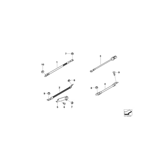 Genuine BMW 12527806073 E90 E92 E91 Bracket, Recharge Cable (Inc. 330d, X5 3.0d & X6 35dX) | ML Performance US Car Parts