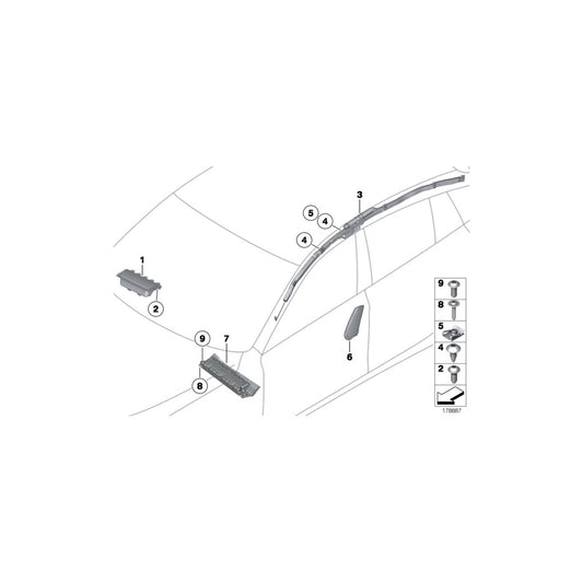 Genuine BMW 72129188291 F07 F07 Knee Pad, Airbag Module, Passenger Side SCHWARZ (Inc. 550iX, 535iX & 550i) | ML Performance US Car Parts