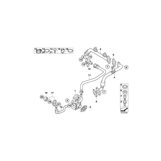 Genuine BMW 11717557364 E92 E90 E63 Coolant Hose (Inc. 325i, 525xi & 530xi) | ML Performance UK Car Parts