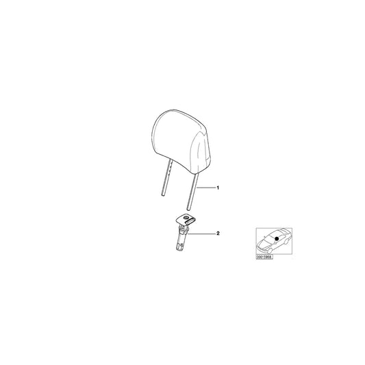 Genuine BMW 52107071093 E85 E86 Headrest Leather TRAUMROT (Inc. Z4 2.2i, Z4 2.5si & Z4 2.0i) | ML Performance US Car Parts