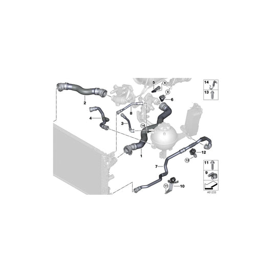 Genuine BMW 17128572907 G12 G15 G32 Hose, Cylinder Head-Expansion Tank (Inc. 840dX, 730dX & 540dX) | ML Performance US Car Parts