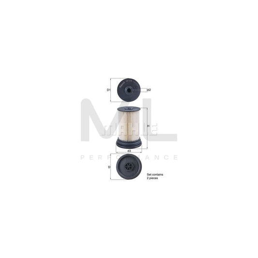 MAHLE ORIGINAL KX 516/S Fuel filter Filter Insert | ML Performance Car Parts