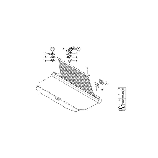 Genuine BMW 51443412907 E83 E83 Cover,Susp. Loop F Dividing Net,Rear Lft ANTHRAZIT (Inc. X3 3.0sd, X3 1.8d & X3 3.0d) | ML Performance US Car Parts