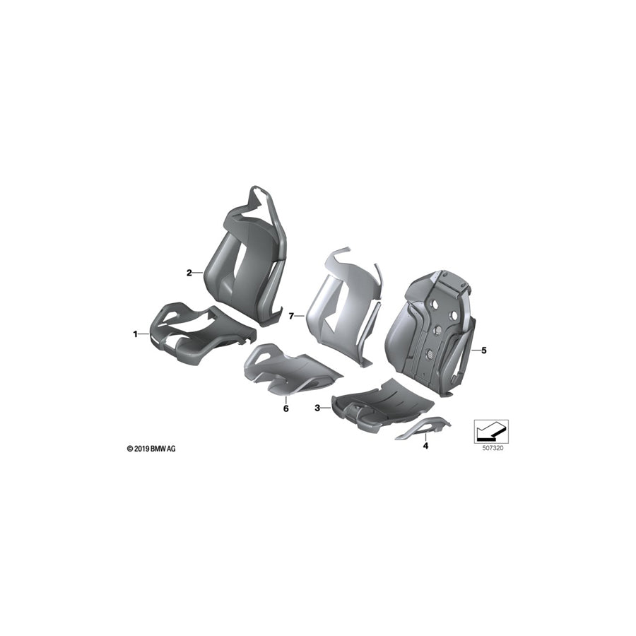 Genuine BMW 52108747247 F93 Left Seat Foam Plastic Part (Inc. M8) | ML Performance US