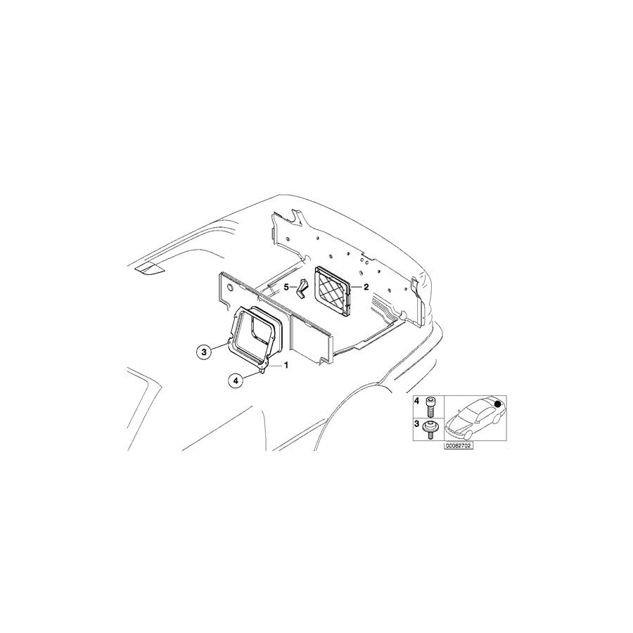 Genuine BMW 72608268951 E46 Cassette (Inc. 320Ci, 325Ci & 330Ci) | ML Performance US Car Parts