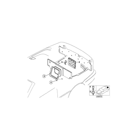 Genuine BMW 72608268951 E46 Cassette (Inc. 320Ci, 325Ci & 330Ci) | ML Performance US Car Parts