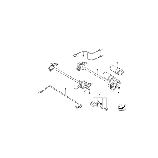 Genuine BMW 52108099006 E83 E86 E85 Torsion Spring Right (Inc. X3 1.8d, M3 & X3 2.5si) | ML Performance US Car Parts