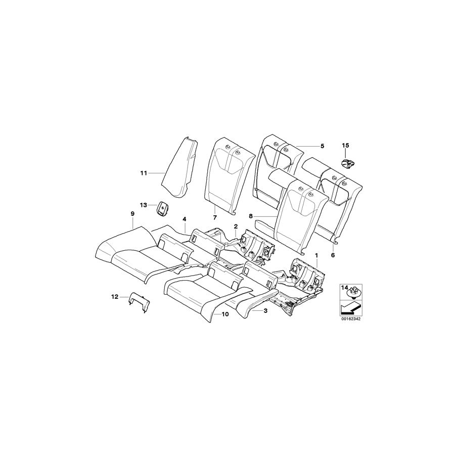 Genuine BMW 52207843923 E92 E92 Left Lateral Body Part, Leather Napa SCHWARZ (Inc.  & M3) | ML Performance US Car Parts