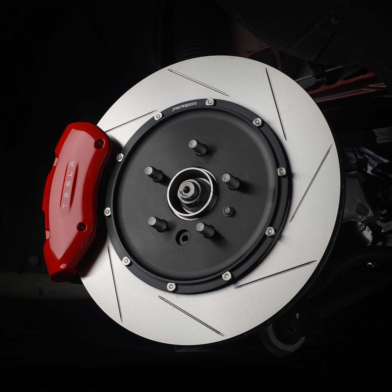 Paragon 2-Piece Brake Discs Rear Pair 370/380x23mm - Tesla Model 3/Y AWD Performance - Larger Rotor