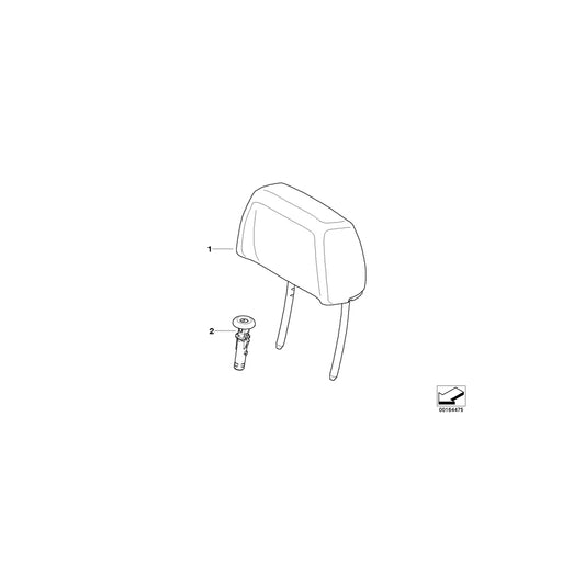 Genuine BMW 52109149781 E81 E82 E88 Head Rest Cloth ANTHRAZIT (Inc. 120i, 123d & 116d) | ML Performance US Car Parts