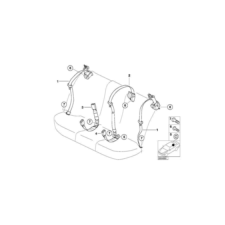 Genuine BMW 72117000405 E46 Support (Inc. 316i, 318i & 325xi) | ML Performance US Car Parts
