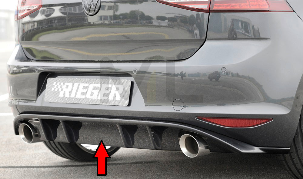Rieger 00088047 VW Mk7 Golf Rear Diffuser (GTI Clubsport & GTI) 1 | ML Performance UK Car Parts