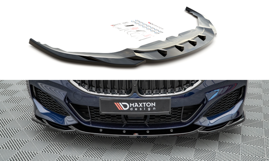 Maxton Design BM-M850-G15-FD4T Front Splitter V.4 BMW Series 8 Coupe M-Pack G15 / 8 Gran Coupe M-Pack G16 | ML Performance UK Car Parts