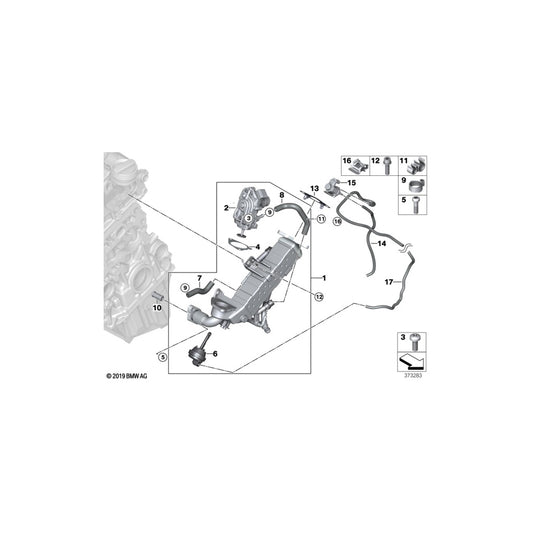Genuine BMW 11718518202 F15 F26 F25 Exhaust Cooler (Inc. X3 20dX, X5 25dX & X5 25d) | ML Performance US Car Parts