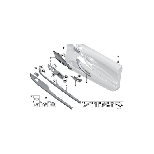 Genuine BMW 51417258382 F12 F13 Trim, Door, Wood, Oak, High-Gloss, Right Left hand drive (Inc. 650iX 4.0, 650iX 4.4 & M6) | ML Performance US Car Parts