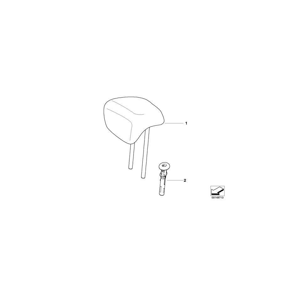 Genuine BMW 52206970743 E92 E92 Guide, Headrest CREAMBEIGE (Inc. 335xi, 318i & 335is) | ML Performance US Car Parts