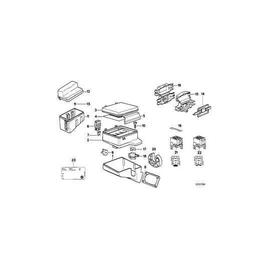 Genuine BMW 61138356422 E34 Stick-On Label In Fuse Box (ENGLISCH) (Inc. M5 3.8, 525i & 535i) | ML Performance US Car Parts