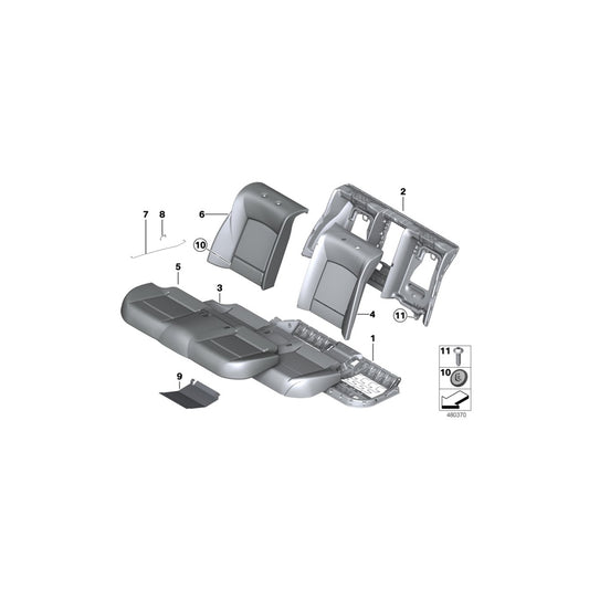 Genuine BMW 52207344844 F02 F01 F03 Cover, Basic, Seat, Perforated Leather NADF VEN.BEIGE (Inc. Hybrid 7, 750LiX & ALPINA B7) | ML Performance US Car Parts