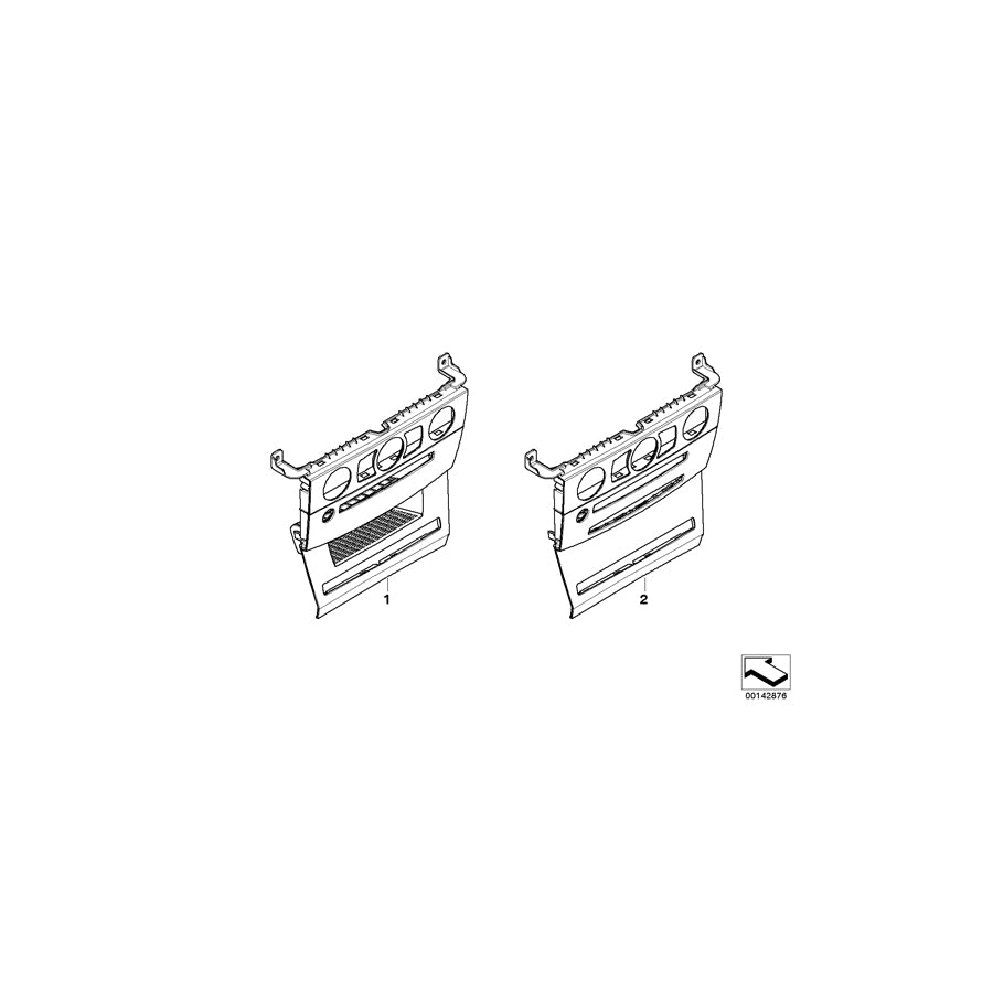 Genuine BMW 51167906388 E60 E61 Cover, Dashboard, Center SCHWARZ (Inc. 520d, 530xi & 540i) | ML Performance US Car Parts