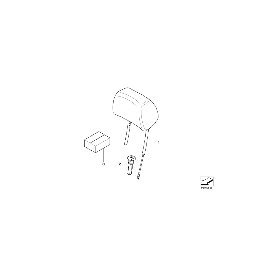 Genuine BMW 52107211788 E92 E92 Headrest Leather CAMEL (Inc. 335xi, 335d & 330i) | ML Performance US Car Parts