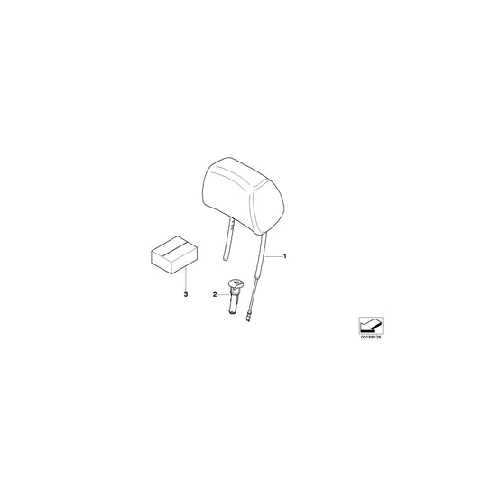 Genuine BMW 52107211788 E92 E92 Headrest Leather CAMEL (Inc. 335xi, 335d & 330i) | ML Performance US Car Parts