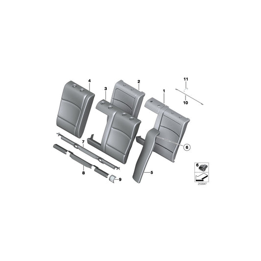 Genuine BMW 52207844803 F10 Leather Cover For Strip LKA9,X3A9 SCHW (Inc. M5) | ML Performance US Car Parts