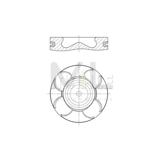 MAHLE ORIGINAL 640 PI 00115 000 Piston 89,015 mm, with piston ring carrier, without cooling duct | ML Performance Car Parts